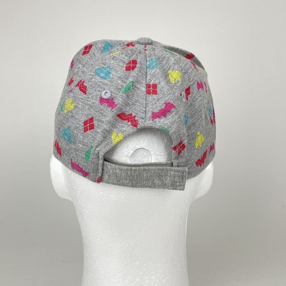 Girls DC Superhero Hat Be Awesome Gray w/ Superhero Symbols Wonder Woman Batman - Picture 6 of 12